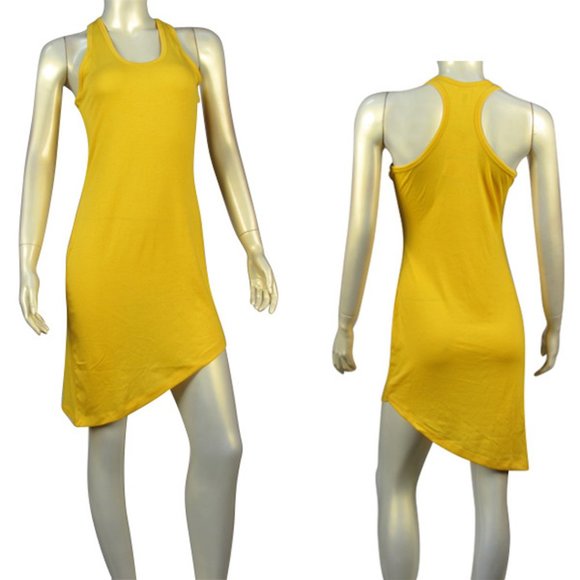 Tank top Midi Dress Racer Back with side slant hem - Picture 1 of 4